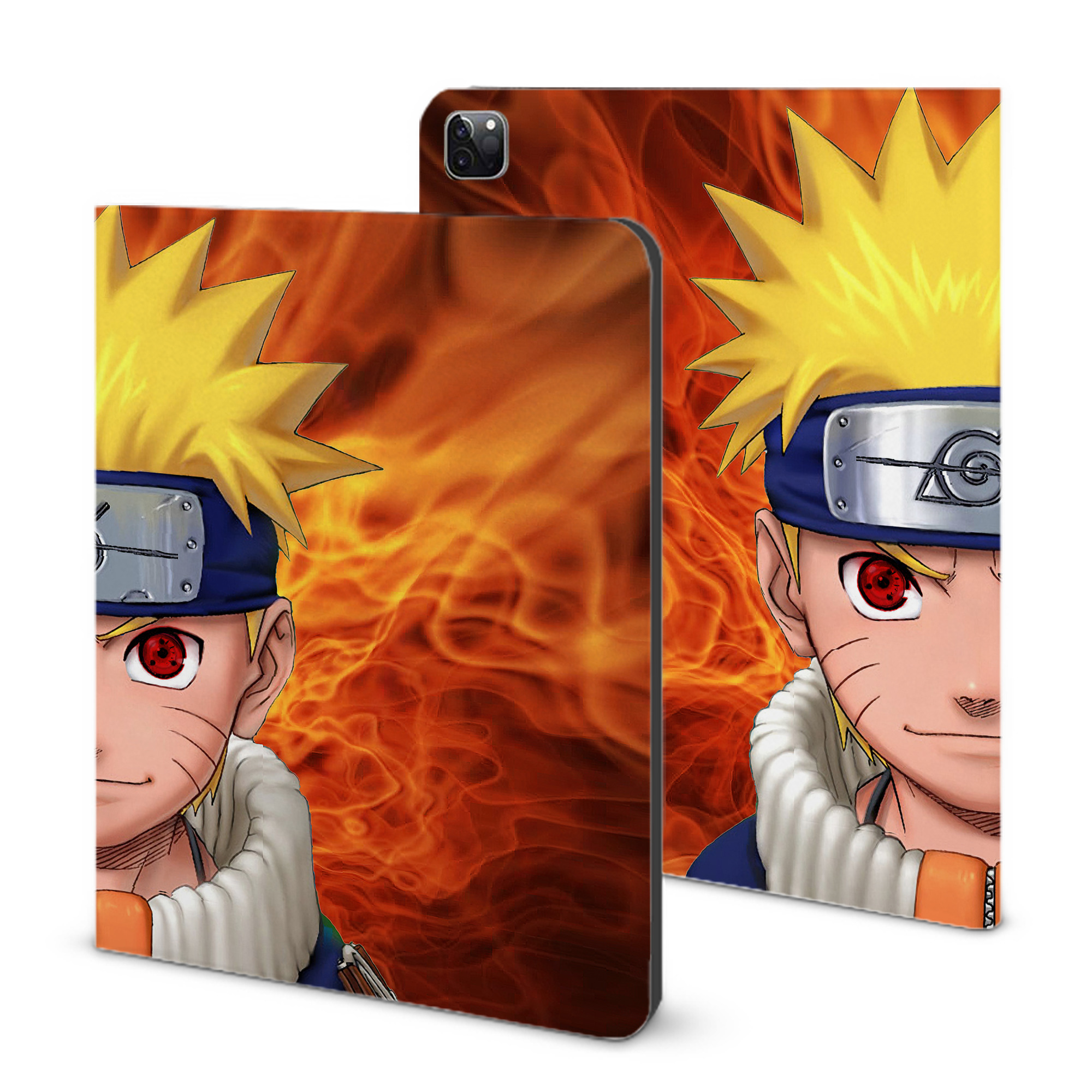 （画像用） NARUTO -ナルト- NARUTO -ナルト- 疾風伝 IPad ケース ブック型 PUレザー TPU 耐衝撃 軽量 薄型 ペン収納なし 全面保護 IPad 各モデル対応